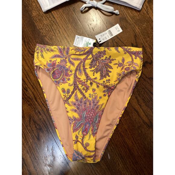 J Crew NWT High Waisted Bikini 2pc Swimsuit Set Bathing Suit Re-imagined S - Picture 6 of 7